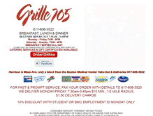 Tablet Screenshot of grille705.com